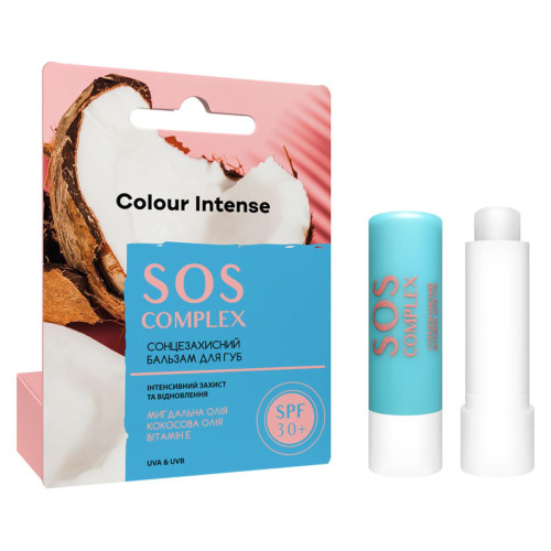 Сонцезахисний бальзам для губ Colour Intense Sos Complex SPF 30, 5г Сонцезахисний бальзам для губ Colour Intense Sos Complex SPF 30, 5г