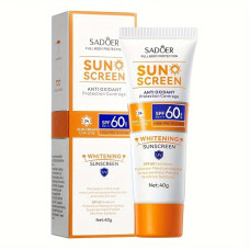 Сонцезахисний крем для обличчя і тіла Sadoer Sunscreen SPF 60, 40г Сонцезахисний крем для обличчя і тіла Sadoer Sunscreen SPF 60, 40г