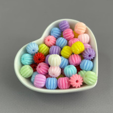(20 гр) Намистини пластик бочонок-ромашка 9х11 мм - Мікс (20 гр) Намистини пластик бочонок-ромашка 9х11 мм - Мікс