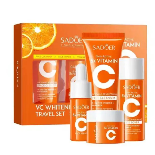 Дорожній набір косметики для обличчя 4в1 SADOER Vitamin C Дорожній набір косметики для обличчя 4в1 SADOER Vitamin C
