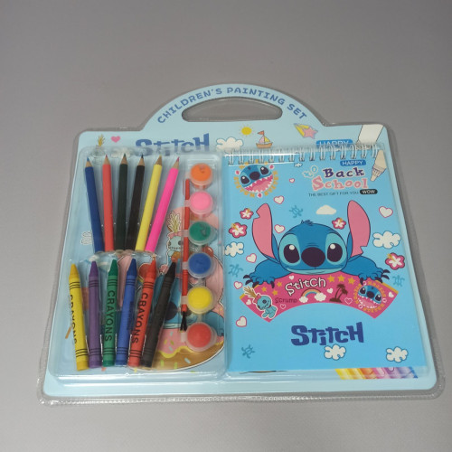 Розмальовка А5 "StitcH", олівці, фарба 6кол., пензлик, 27*22см Розмальовка А5 "StitcH", олівці, фарба 6кол., пензлик, 27*22см