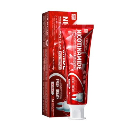 Відбілююча зубна паста Bioaqua Nicotinamide, 100г Відбілююча зубна паста Bioaqua Nicotinamide, 100г