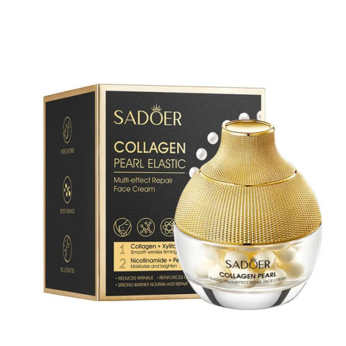 Відновлюючий крем для обличчя з колагеном Sadoer Collagen Pearl Elastic, 70г Відновлюючий крем для обличчя з колагеном Sadoer Collagen Pearl Elastic, 70г