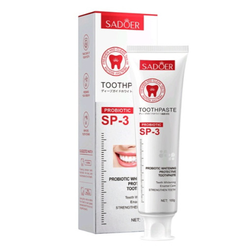Освіжаюча зубна паста з пробіотиками SADOER Probiotic Whitening Toothpaste, 100г Освіжаюча зубна паста з пробіотиками SADOER Probiotic Whitening Toothpaste, 100г