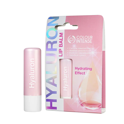 Зволожуючий бальзам для губ Colour Intense з гіалуроновою кислотою і трояндою, 5г Зволожуючий бальзам для губ Colour Intense з гіалуроновою кислотою і трояндою, 5г