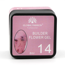 Гель для моделювання нігтів з додаванням сухоцвіту Flower Builder Gel №14, 8г Гель для моделювання нігтів з додаванням сухоцвіту Flower Builder Gel №14, 8г