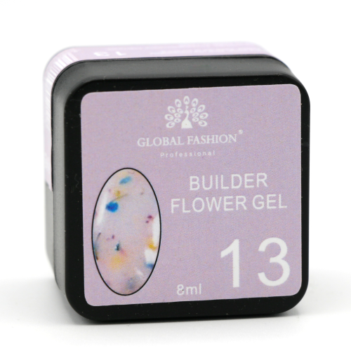 Гель для моделювання нігтів з додаванням сухоцвіту Flower Builder Gel №13, 8г Гель для моделювання нігтів з додаванням сухоцвіту Flower Builder Gel №13, 8г