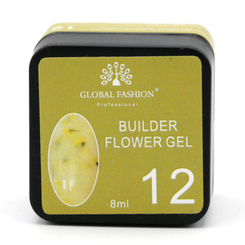 Гель для моделювання нігтів з додаванням сухоцвіту Flower Builder Gel №12, 8г Гель для моделювання нігтів з додаванням сухоцвіту Flower Builder Gel №12, 8г