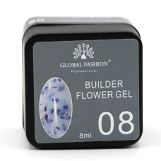 Гель для моделювання нігтів з додаванням сухоцвіту Flower Builder Gel №08, 8г Гель для моделювання нігтів з додаванням сухоцвіту Flower Builder Gel №08, 8г