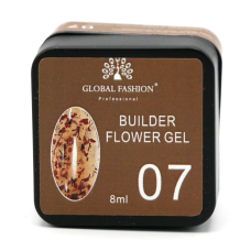 Гель для моделювання нігтів з додаванням сухоцвіту Flower Builder Gel №07, 8г Гель для моделювання нігтів з додаванням сухоцвіту Flower Builder Gel №07, 8г