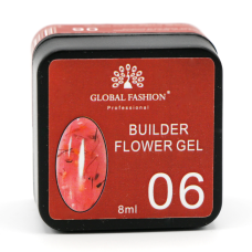 Гель для моделювання нігтів з додаванням сухоцвіту Flower Builder Gel №06, 8г Гель для моделювання нігтів з додаванням сухоцвіту Flower Builder Gel №06, 8г
