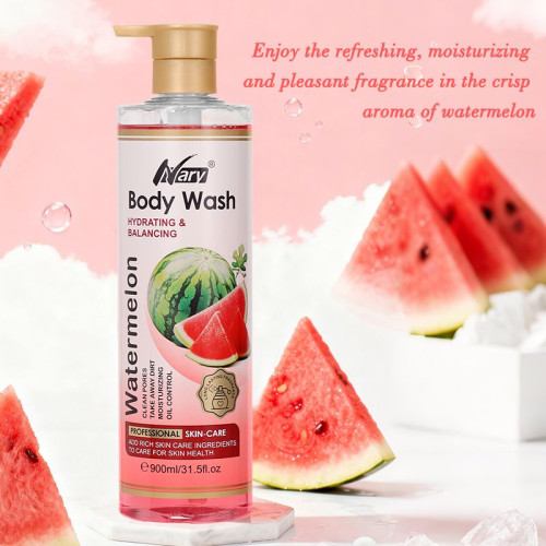 Зволожуючий гель для душу з кавуном Nary Body Wash Watermelon, 900 мл Зволожуючий гель для душу з кавуном Nary Body Wash Watermelon, 900 мл