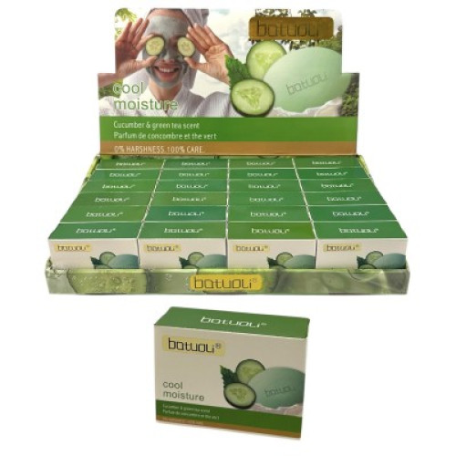 Крем-мило Batuoli Cool moisture з огірком і зеленим чаєм, 100г Крем-мило Batuoli Cool moisture з огірком і зеленим чаєм, 100г