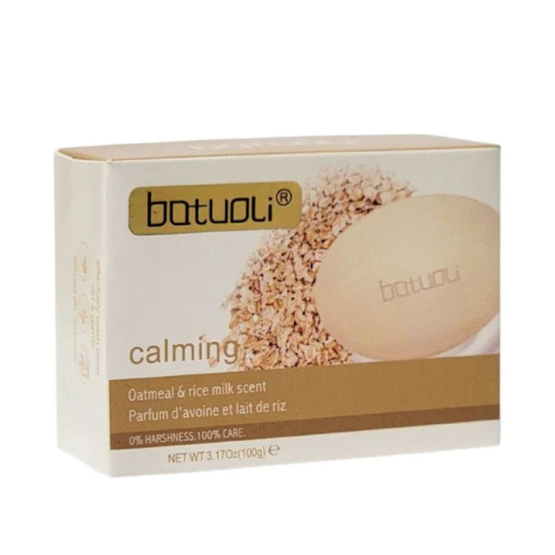 Крем-мило Batuoli Calming з ароматом вівсяного і рисового молока, 100г Крем-мило Batuoli Calming з ароматом вівсяного і рисового молока, 100г