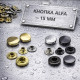 Кнопка ALFA - 15мм нерж. Кнопка ALFA - 15мм нерж.