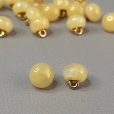 10 шт - Ґудзики блузкові на ніжці «Штучний нефрит», 10 мм - ванільний 10 шт - Ґудзики блузкові на ніжці «Штучний нефрит», 10 мм - ванільний